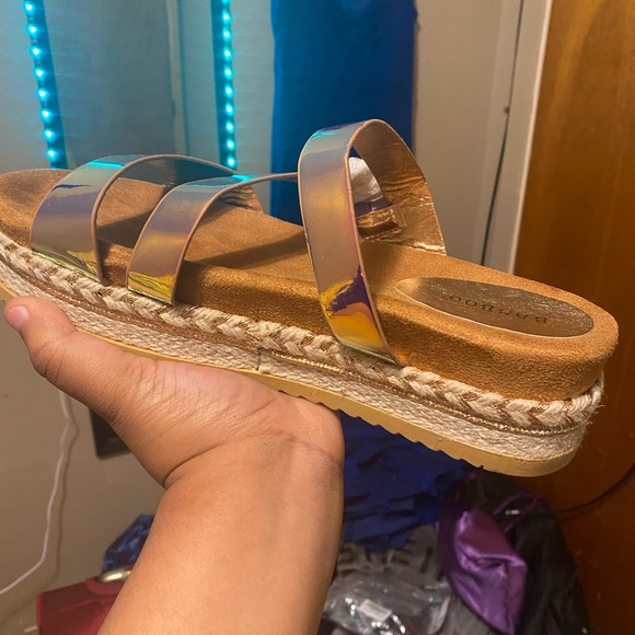3 Strap Espadrilles Platform Sandal - Picture 3 of 5